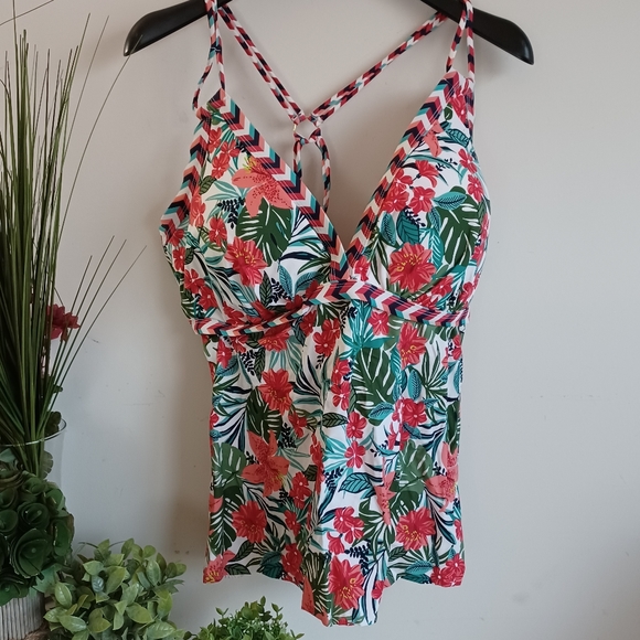 FULLFITALL Women's Plus Size Tankini Swim Top - Picture 7 of 14